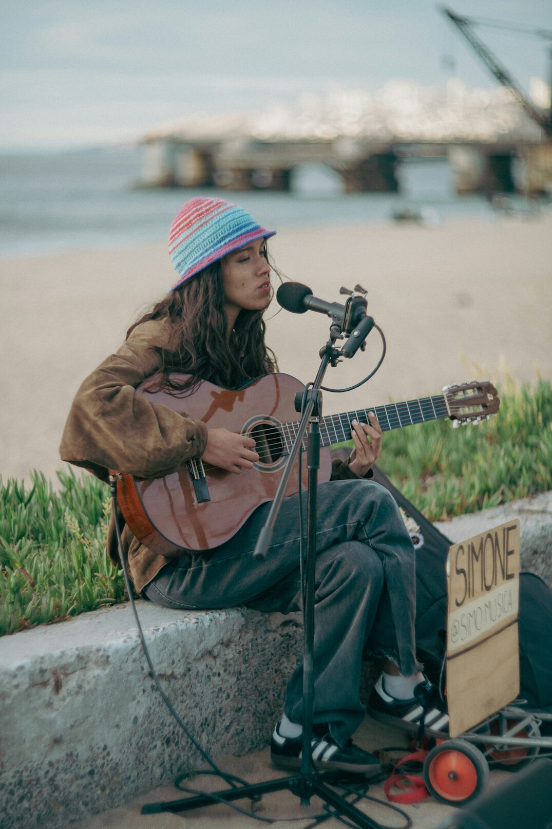 Portrait of a young Chilean woman musician
