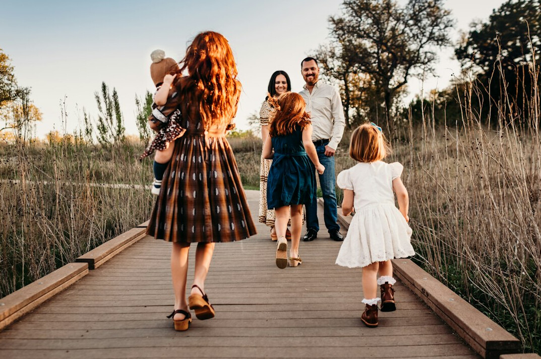 family walking together